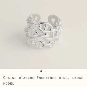 BRAND NEW! Last chance! ✨HERMES CHAINE D'ANCRE ENCHAINEE RING, LARGE MODEL